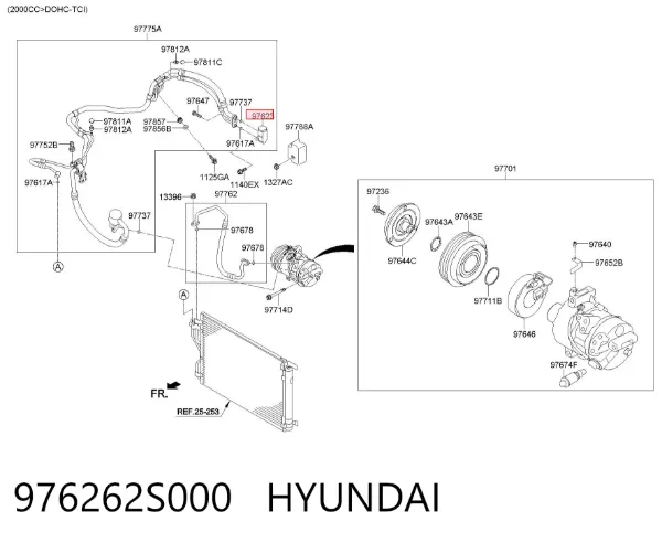 Válvula TRV de aparelho de ar condicionado 976262S000 Hyundai/Kia