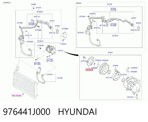 Acoplamento (bobina magnética) do compressor de aparelho de ar condicionado Hyundai Accent IV