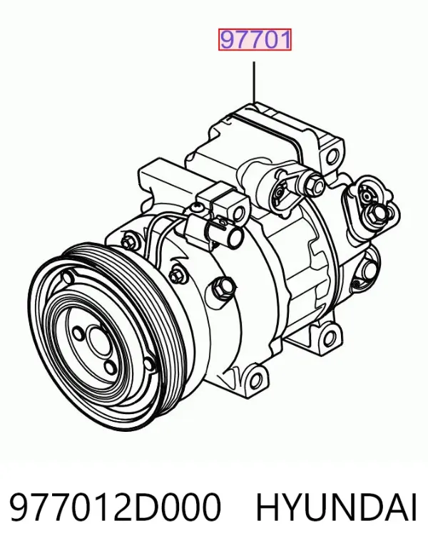 Compressor de aparelho de ar condicionado 977012D000 Hyundai/Kia