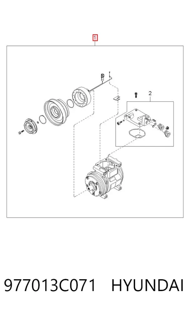 Compressor de aparelho de ar condicionado 977013C071 Hyundai/Kia