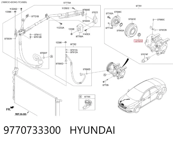 Bucim do compressor de aparelho de ar condicionado 9770733300 Hyundai/Kia