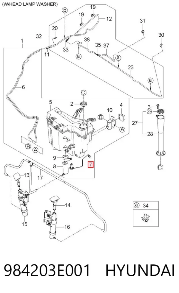 Sensor do nível de tanque de lavador de pára-brisas 984203E001 Hyundai/Kia