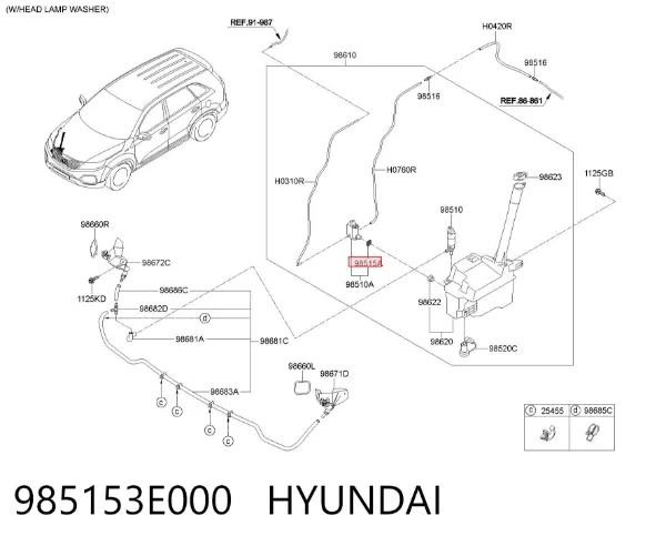  985153E000 Hyundai/Kia