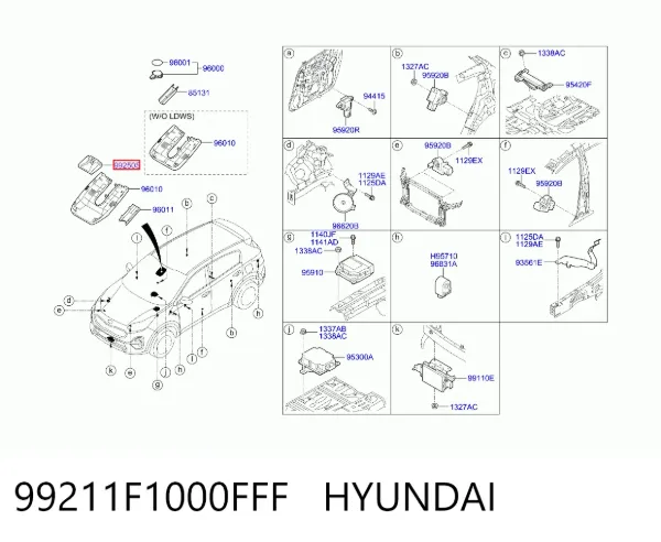 Módulo de direção da câmara 99211F1000FFF Hyundai/Kia