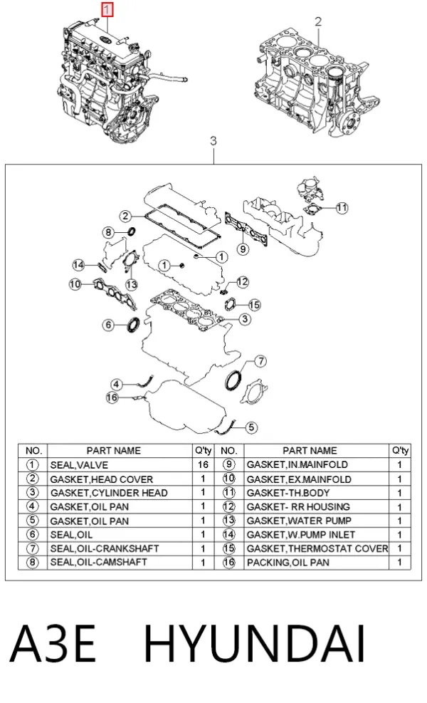 Motor montado KIA Rio I