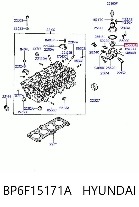 Termostato BP6F15171A Hyundai/Kia