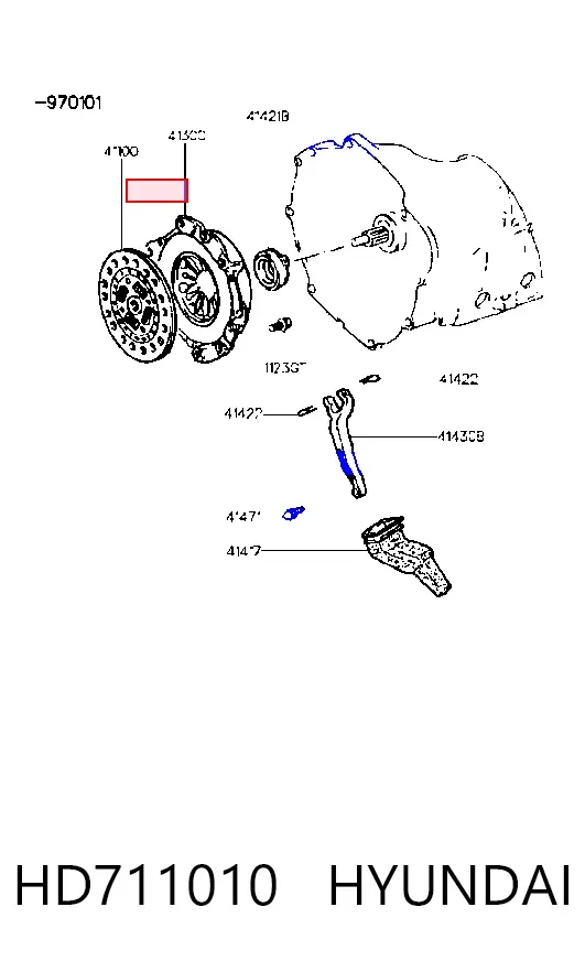 Disco de embraiagem HD711010 Hyundai/Kia