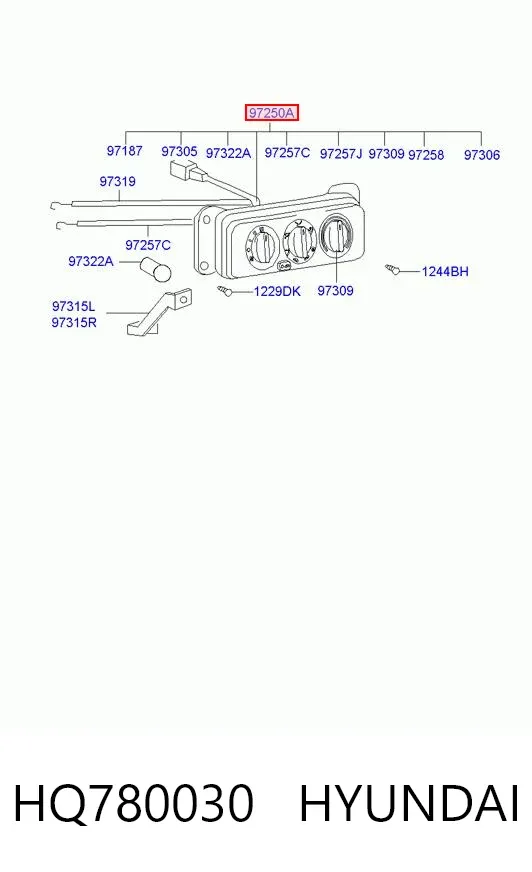 Unidade de controlo dos modos de aquecimento/condicionamento Hyundai Galloper JK
