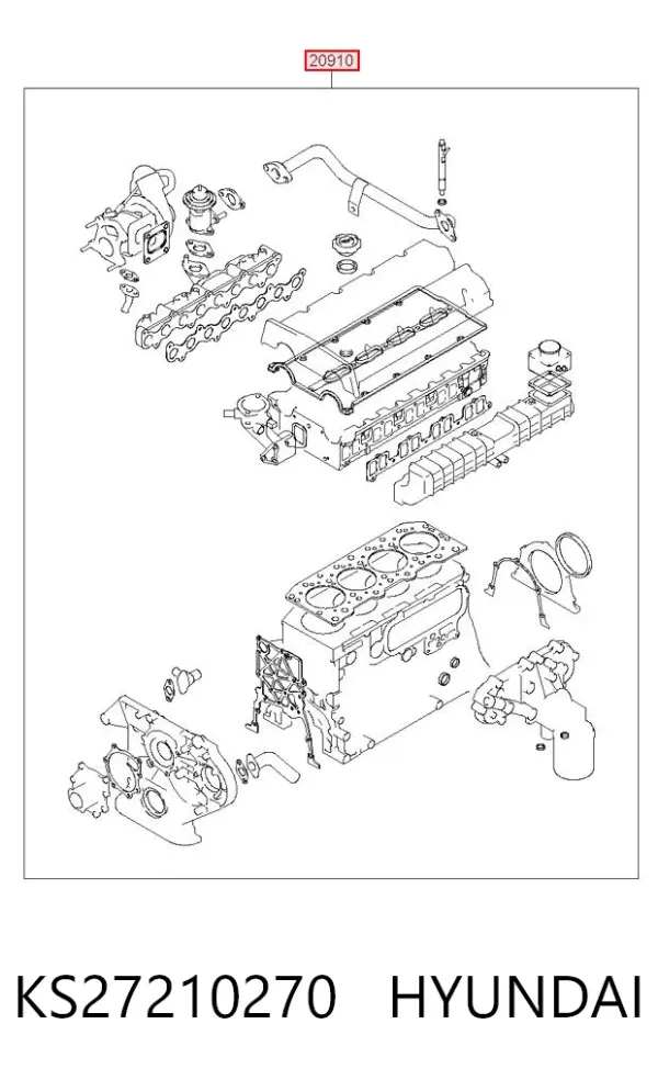 Kit de vedantes de motor completo KIA Carnival III