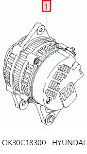 Gerador OK30C18300 Hyundai/Kia