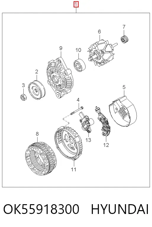 Gerador OK55918300 Hyundai/Kia