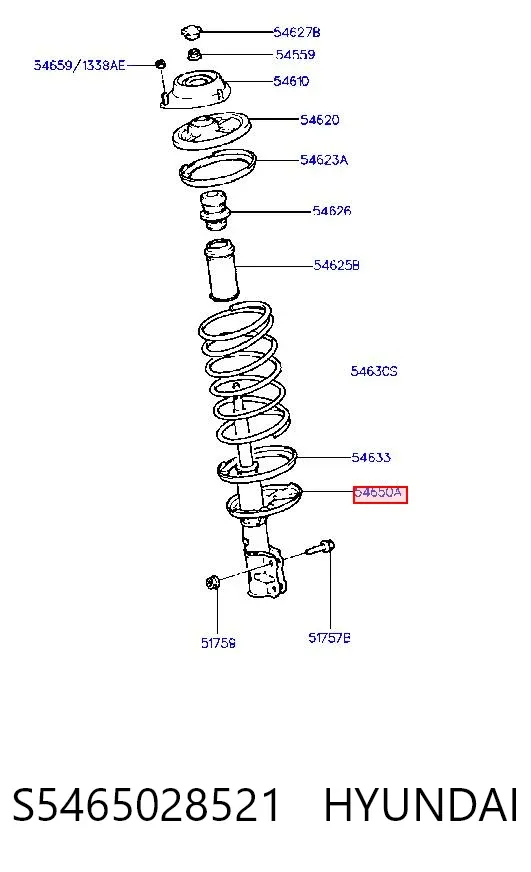 Amortecedor dianteiro S5465028521 Hyundai/Kia