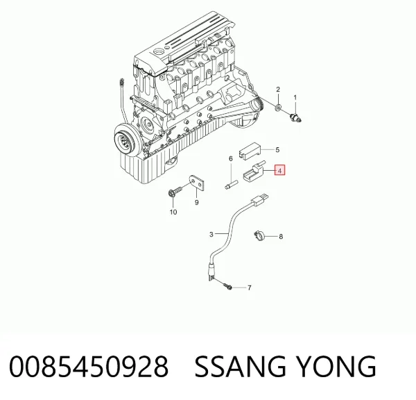 Conector do regulador de fases da distribuição (VVT) 0085450928 Ssang Yong