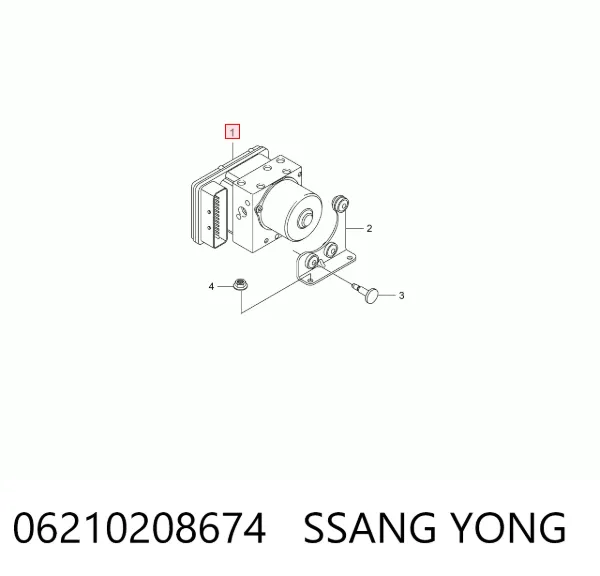 Unidade hidráulico de controlo ABS 06210207394 Ssang Yong