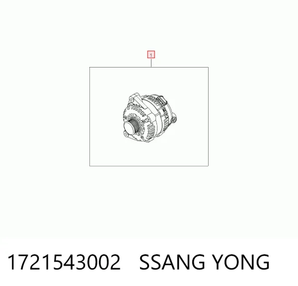 Polia do gerador 1721543002 Ssang Yong