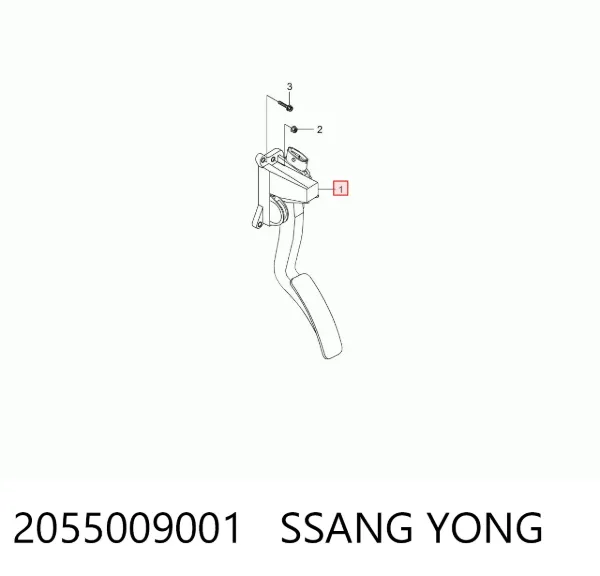 Pedal de gás (de acelerador) 2055009001 Ssang Yong