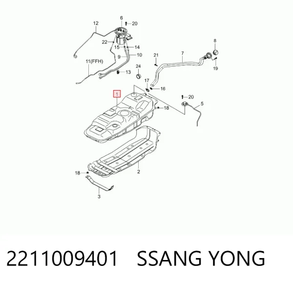 Tanque de combustível SsangYong Actyon SPORTS