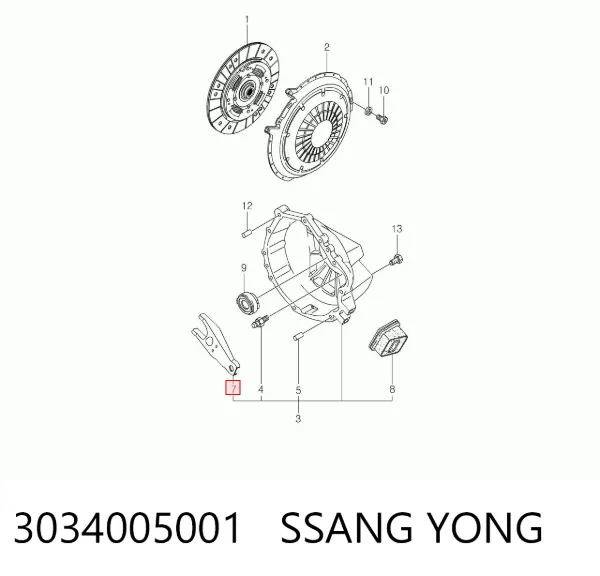 Forquilha de embraiagem SsangYong Korando 