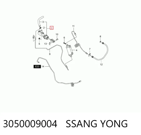 Cilindro mestre de embraiagem 3050009004 Ssang Yong