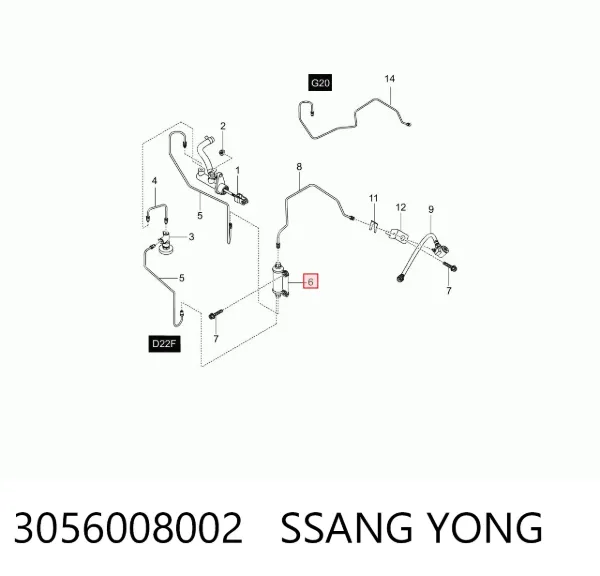 Cilindro de trabalho de embraiagem SsangYong Actyon CJ