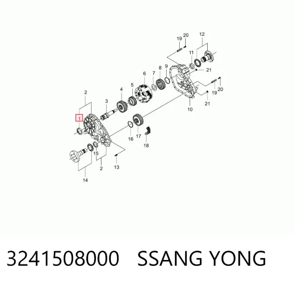 Bucim da caixa de transferência, da árvore primária 3241508000 Ssang Yong
