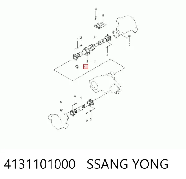 Cruzeta da junta universal traseira 4131101000 Ssang Yong