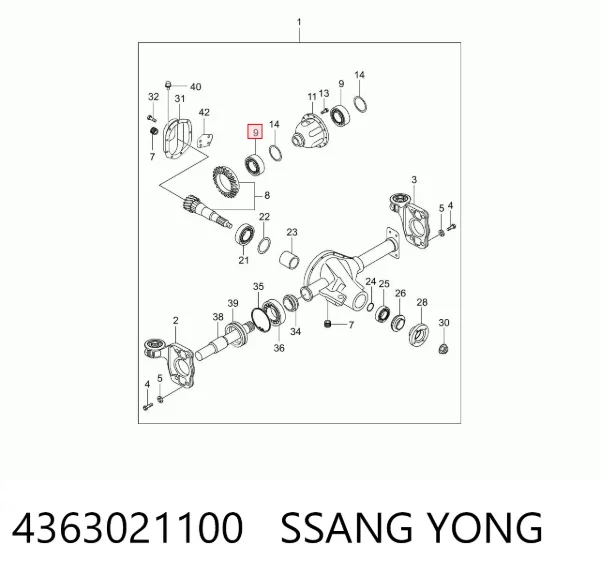  4363021100 Ssang Yong