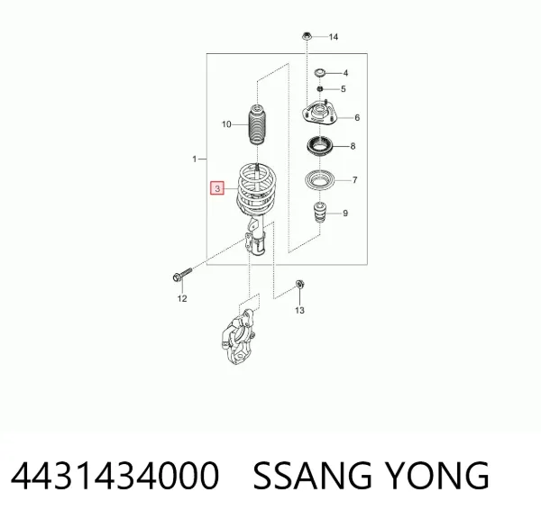 Mola dianteira SsangYong Actyon 
