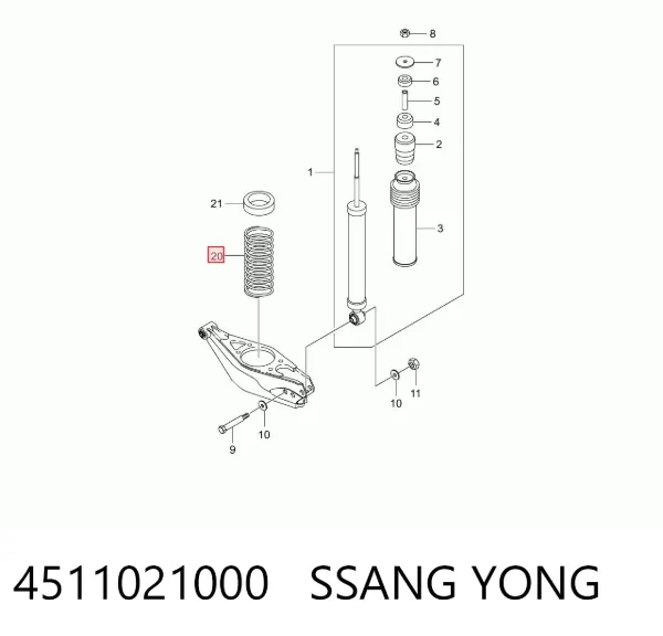 Mola traseira SsangYong Rodius 