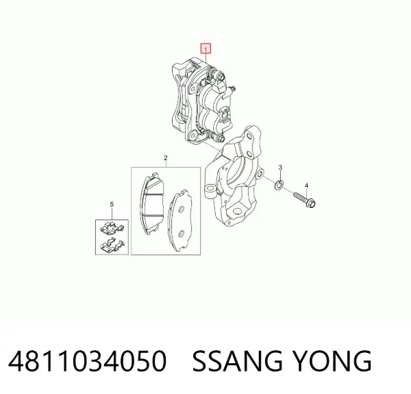 Suporte do freio dianteiro esquerdo 4811034050 Ssang Yong