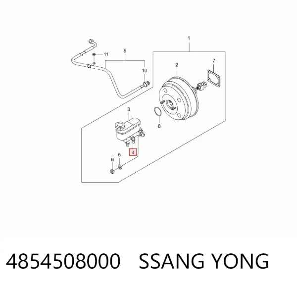 Sensor de pressão de fluido de freio 4854508000 Ssang Yong