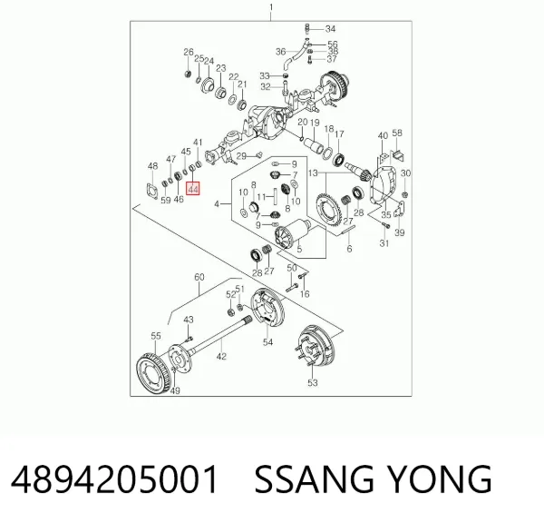 Anel de ABS 4894205001 Ssang Yong