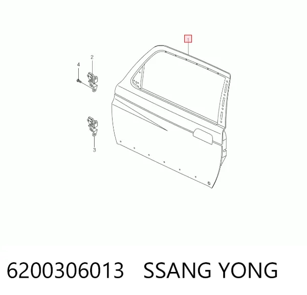 Porta dianteira esquerda 6200306013 Ssang Yong