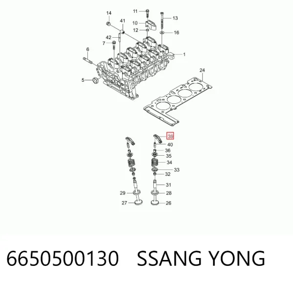 Balanceiro de válvula (balanceiro de válvulas) 6650500130 Ssang Yong