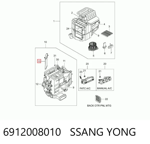  6912008010 Ssang Yong