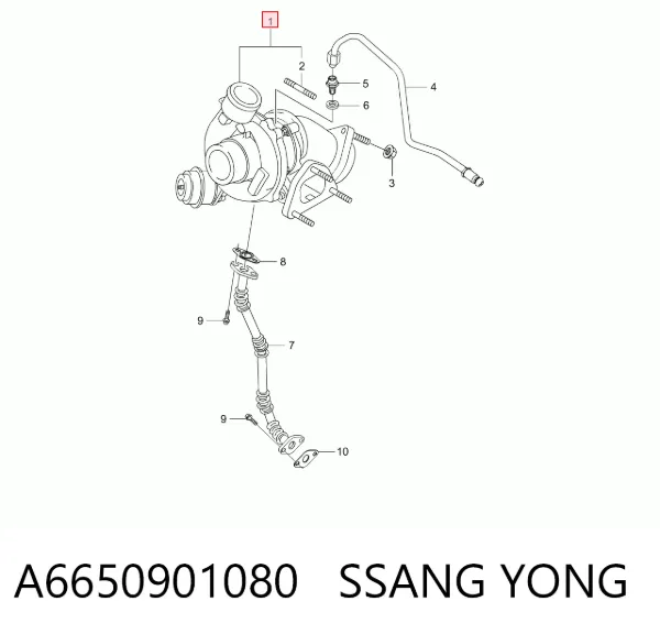 Turbina A6650901080 Ssang Yong