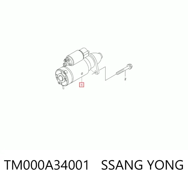 Motor de arranco TM000A34001 Ssang Yong