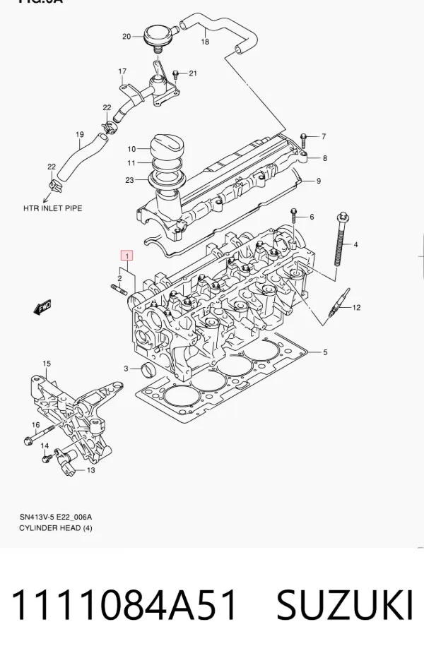 Cabeça de motor (CBC) 1111084A51 Suzuki