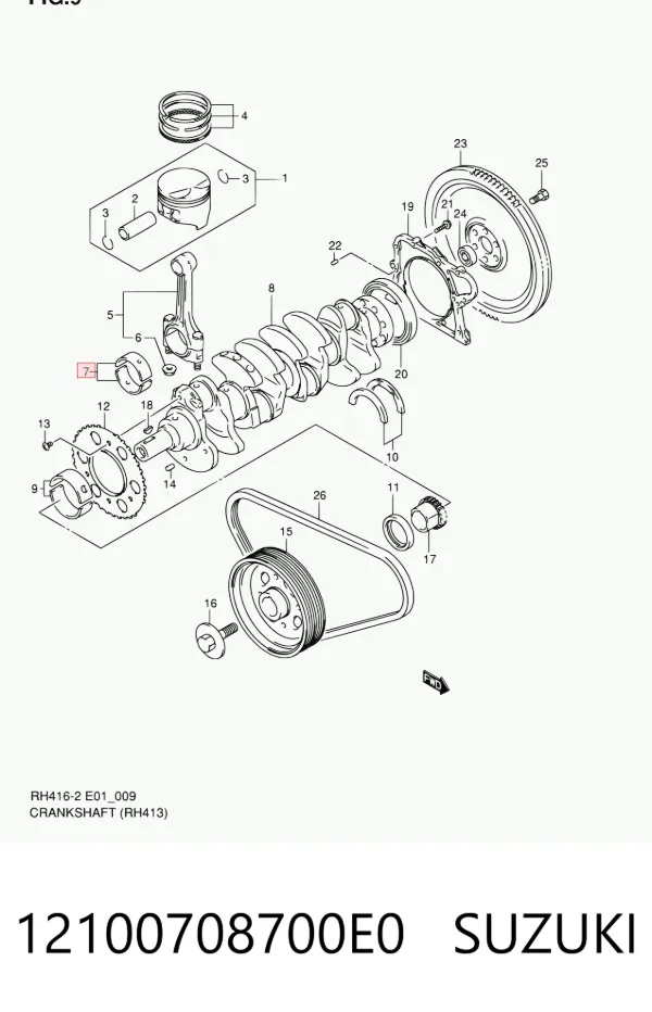  12100708700E0 Suzuki