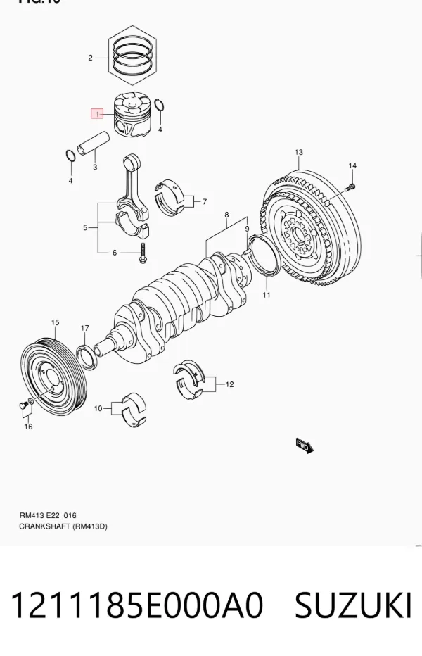  1211185E000A0 Suzuki