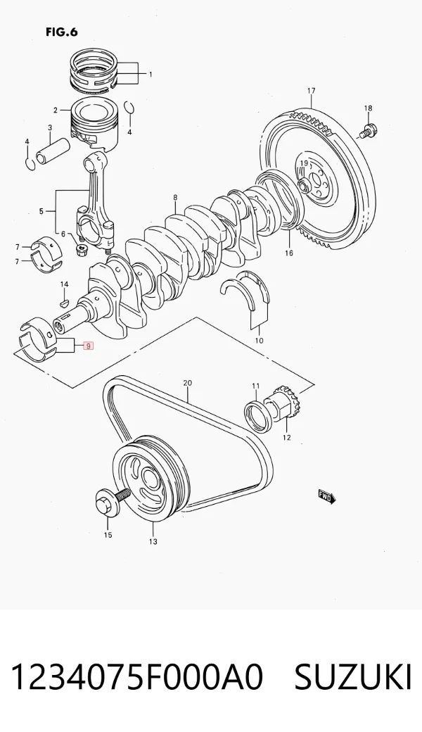  1234075F000A0 Suzuki