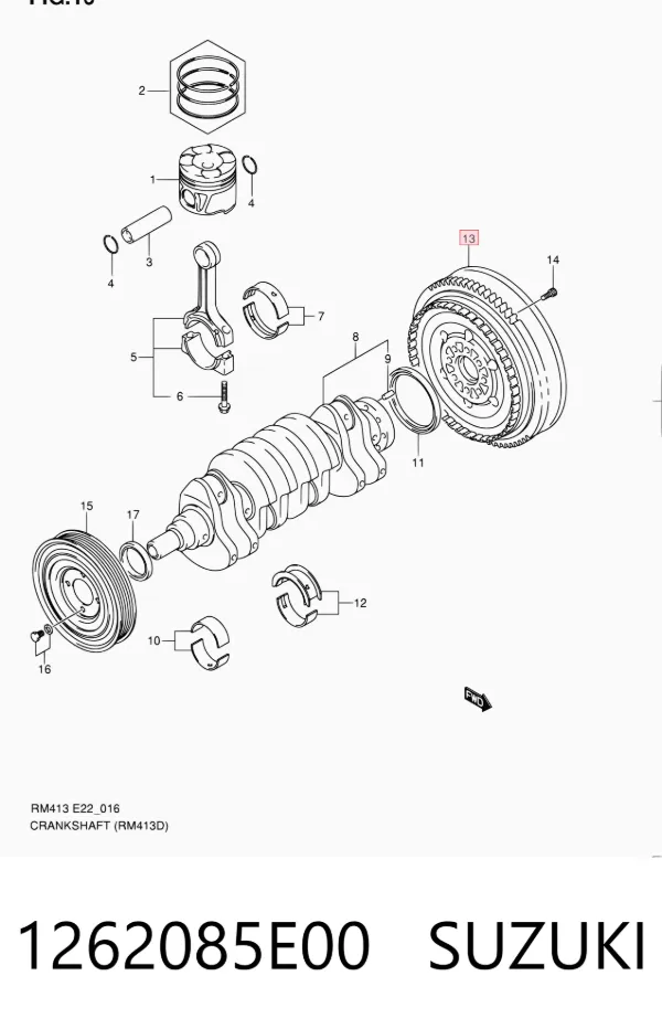 Volante de motor 1262085E00 Suzuki