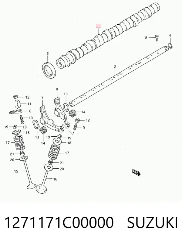 Árvore distribuidora de motor Suzuki Swift II