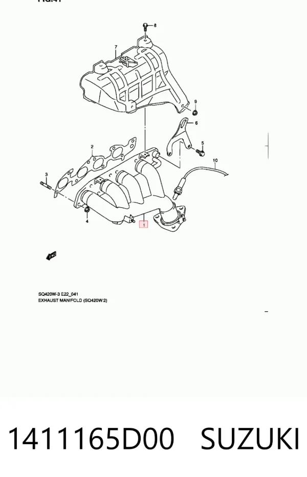 Tubo coletor de escape Suzuki Grand Vitara FT, HT