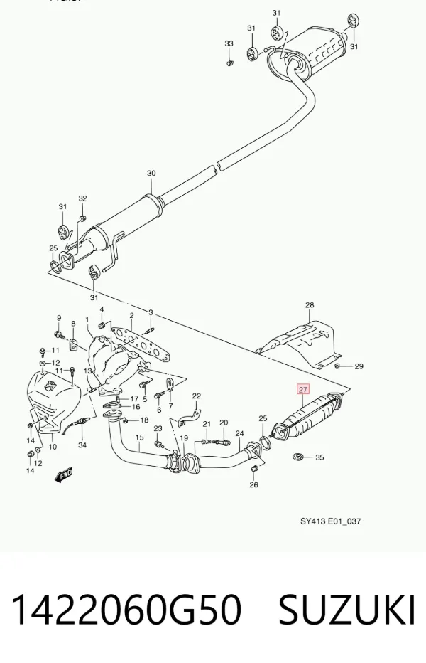 Convertidor - catalisador 1422060G50 Suzuki