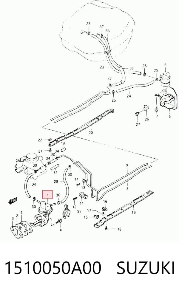 Bomba de combustível mecânica 1510050A00 Suzuki