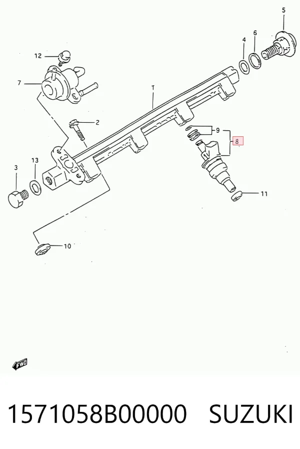 Injetor de injeção de combustível Suzuki Vitara ETJA