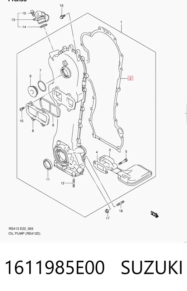 Bomba de óleo 1611985E00 Suzuki