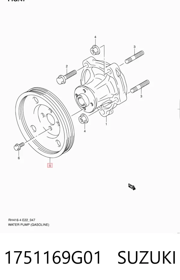 Polia da bomba de água Suzuki Swift III