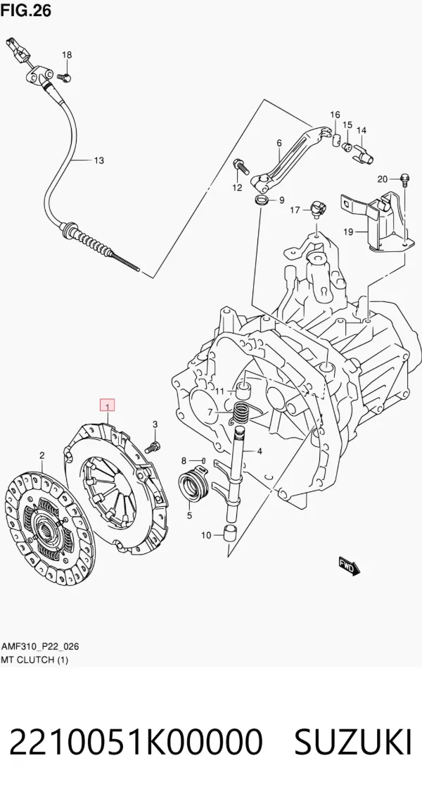 Cesta de embraiagem Suzuki Swift IV
